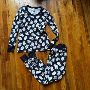 Hanna Andersson Black and White Ghost Pajama Set